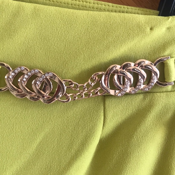 Valentine Pants Lime green zip back flare legs NEW - Picture 4 of 10